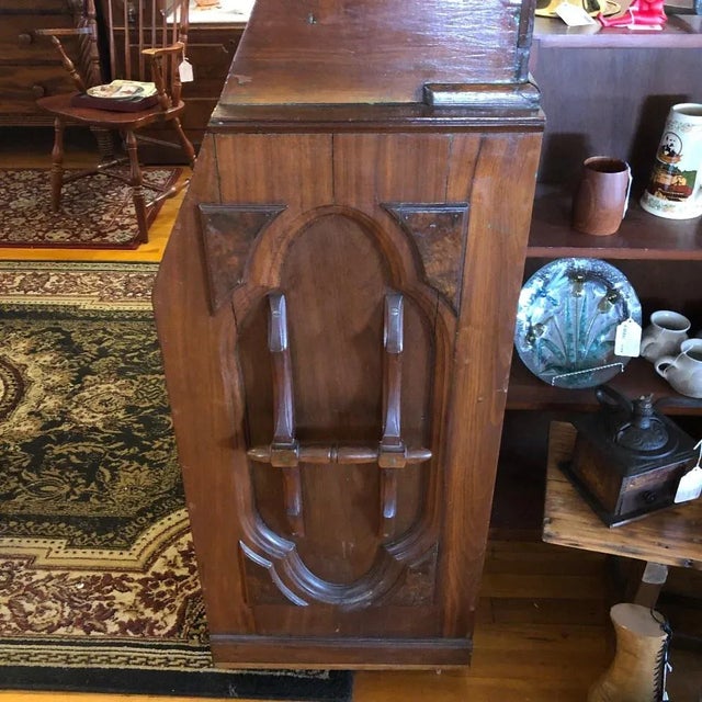 Handmade primitive workman's desk with wooden side handles for easy lifting. It's lighter in weight than what you would...