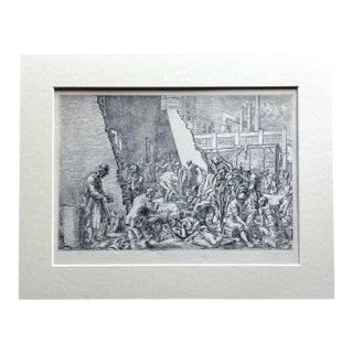 Vintage 1939 Print in 11x14 Mat, Ready to Frame: Reginald Marsh, "The Jungle" For Sale