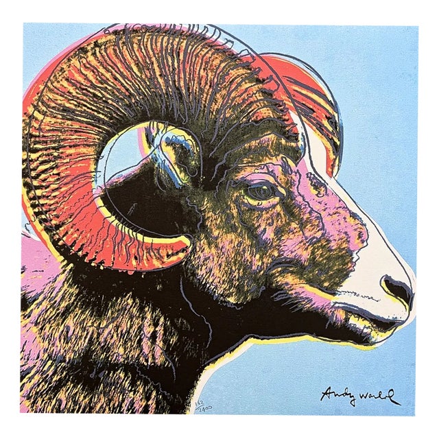 After Andy Warhol, Bighorn Ram Pink-Blue, 1980s, Print For Sale