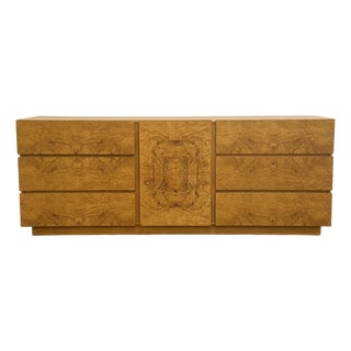 Mid Century Modern Burl Wood Dresser For Sale