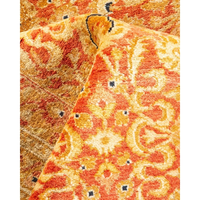 Textile Mogul, One-of-a-Kind Hand-Knotted Area Rug in Orange, 6' 2" x 8' 10" For Sale - Image 7 of 8