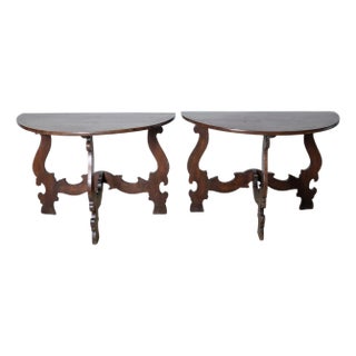 Late 17th Century Pair Of Walnut Consoles For Sale