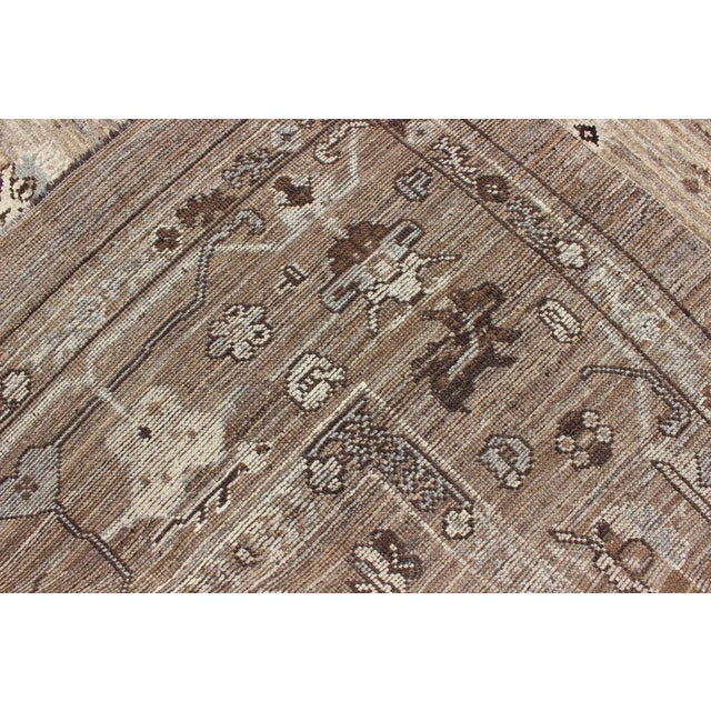 Turkish Oushak Rug in Natural Wool Color by Keivan Woven Arts 8'11 X 11'10 For Sale - Image 12 of 13