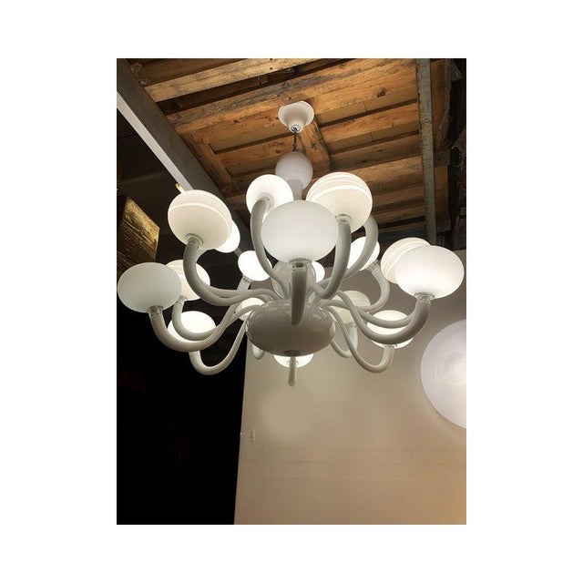Pop White Murano Glass Chandelier by Simoeng For Sale - Image 4 of 14