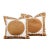 Pair of Gold & White Medallion Suzani Pillow Covers For Sale