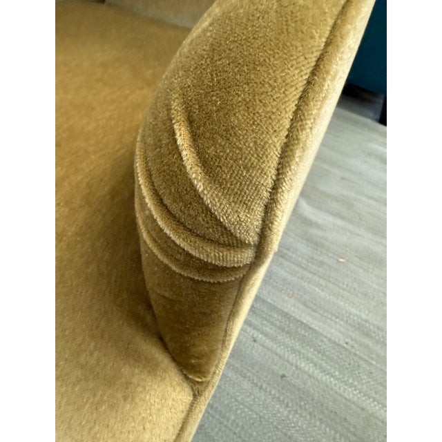 John Hutton for Donghia Olive Mohair Chair + Ottoman, Set For Sale In San Francisco - Image 6 of 15