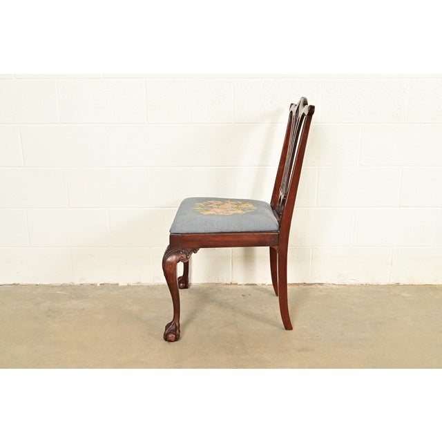 Antique Chippendale Carved Mahogany Side Chair or Dining Chair, Circa 1860s For Sale - Image 10 of 12