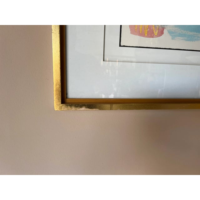 1980s 1980's Vintage Angos Expressionist Abstract Painting, Framed For Sale - Image 5 of 12