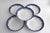 Lauren RALPH LAUREN Mandarin Blue Porcelain Pasta / Soup Bowls, Set of 5, Coupe 8 3/8” Excellent condition with no chips,...