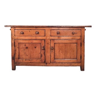 19th Century English Rustic Pine Sideboard/Cabinet For Sale