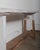 Farmhouse Rustic Vintage Console Table With Distressed Whitewashed Finish For Sale - Image 3 of 7