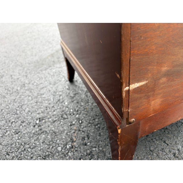 Vintage American of Martinsville Mahogany Seven-Drawer Writing Desk For Sale - Image 10 of 11