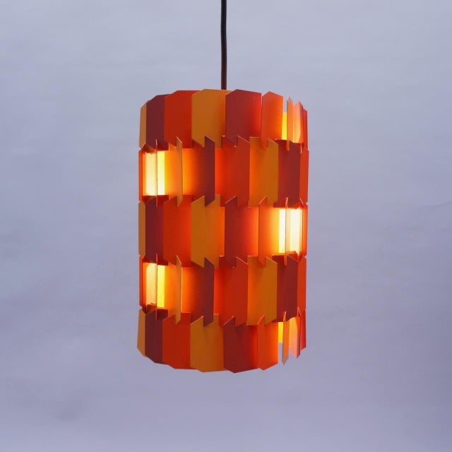 Vintage Danish Ceiling Lamp in Metal Shades by Louis Weisdorf for Lyfa, 1960s, in Flawless conditions. Designed 1960 to...