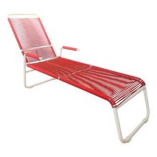 Vintage Metal and Plastic Garden Lounger by Henkel Ideal, 1970s For Sale