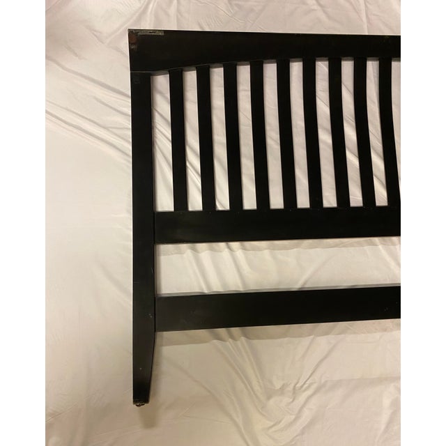 Ethan Allen American Impressions Black Wood Queen Headboard Chairish