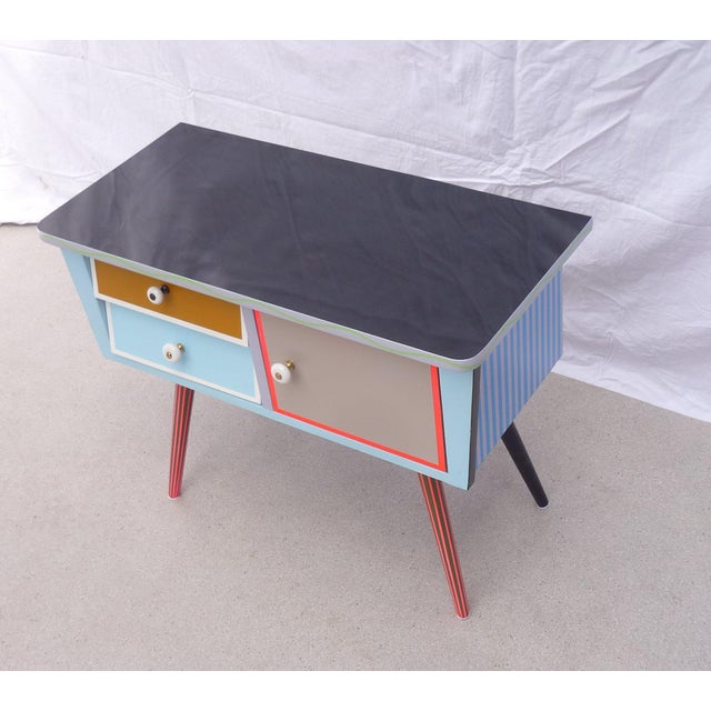 Mini Chest of Drawers 1 Door 2 Drawers, in Flawless conditions. Designed 1950 to 1959