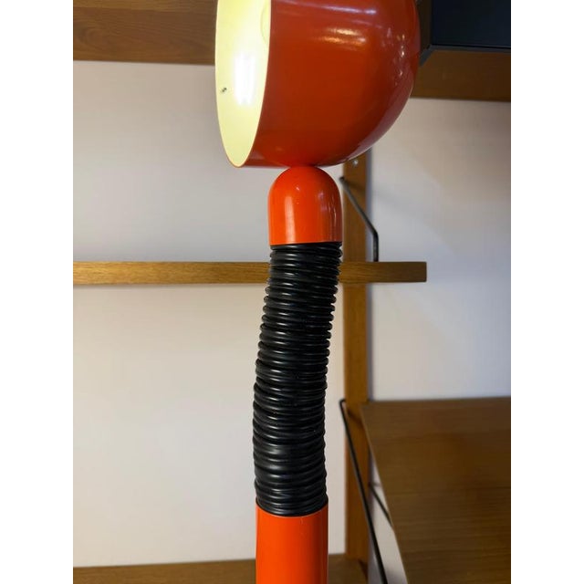 Danish Orange and Black Clamp Lamp For Sale - Image 9 of 11