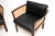 Black Vintage Danish Leather and Cane Chairs by Illum Wikkelso for CFC Silkeborg, 1960, Set of 2 For Sale - Image 8 of 11