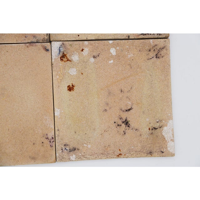 19th Century Set of Four Floral Tiles, Portuguese Baroque For Sale - Image 14 of 14