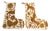 Handmade Mexican Otomi Tenango Embroidered Christmas Stockings, Amber Gold & Natural, Pair For Sale