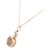 Gold 14 Karat Gold Necklace With Round Sapphire and Diamond Pendant For Sale - Image 8 of 8