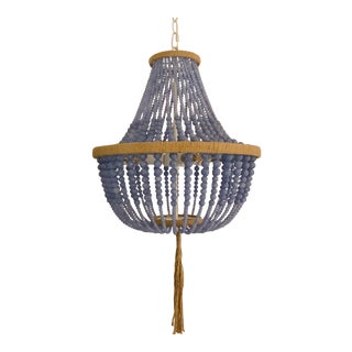 Organic Modern Lavender Bead Chandelier For Sale