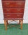 Wood Vintage Bamboo Pagoda Top 5 Drawer Mahogany Chest of Drawers Dresser For Sale - Image 7 of 13