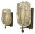Mid-Century Italian Modern Murano Glass Wall Lamps attributed to Barovier & Toso, 1950s, Set of 2 For Sale