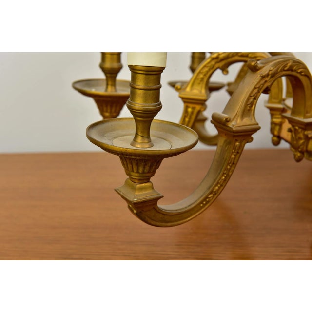 Metal Antique French Gilt Bronze Louis XV Eight Arm Chandelier For Sale - Image 7 of 10