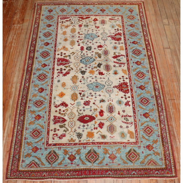 Antique Zabihi Collection Turkish Ghiordes Rug For Sale - Image 9 of 9