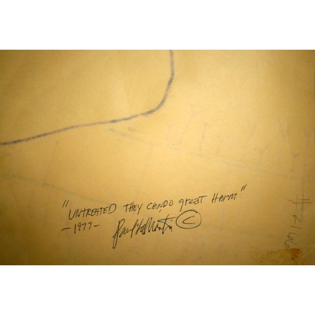 Contemporary Paul Lamantia, Untreated they can do great harm, 1977 For Sale - Image 3 of 4