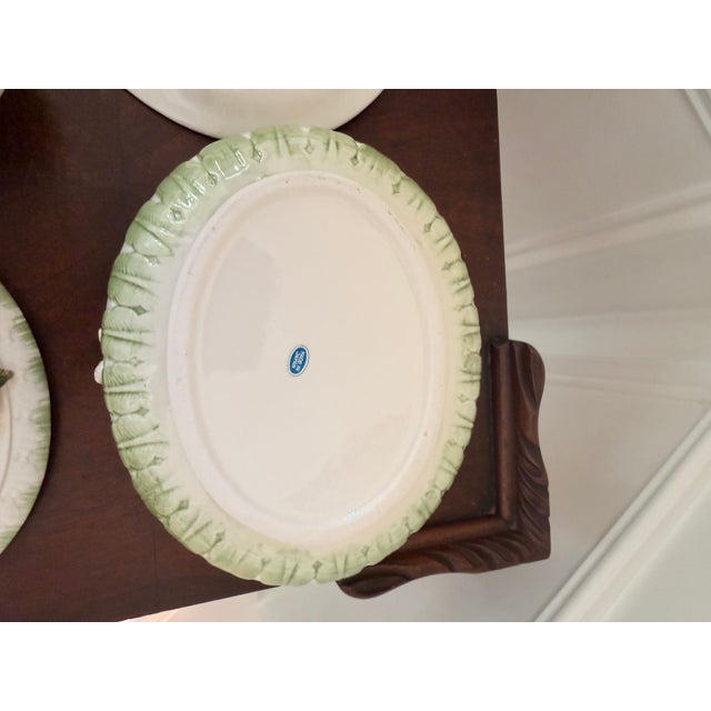 Vintage Japanese Majolica Style Fruit Garland Soup Tureen With Underplate & Ladle For Sale In Charleston - Image 6 of 8