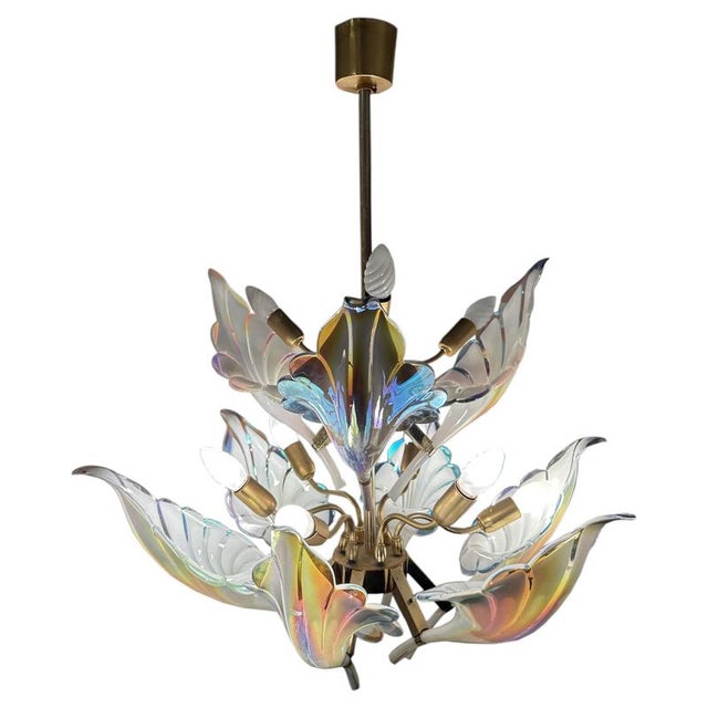 Wings of Freedom Chandelier in Murano Glass by Franco Luce, 1980s For Sale - Image 15 of 15