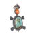 Native American Huge Adam Fierro Mestizo sterling, turquoise, spiny oyster turtle pendant For Sale - Image 3 of 8