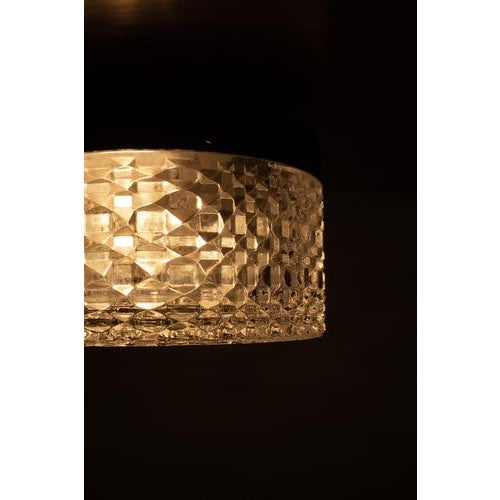 Vintage Ceiling Lamp in Geometric Glass For Sale - Image 8 of 14