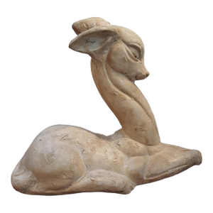 Art Deco Doe Deer Sculpture