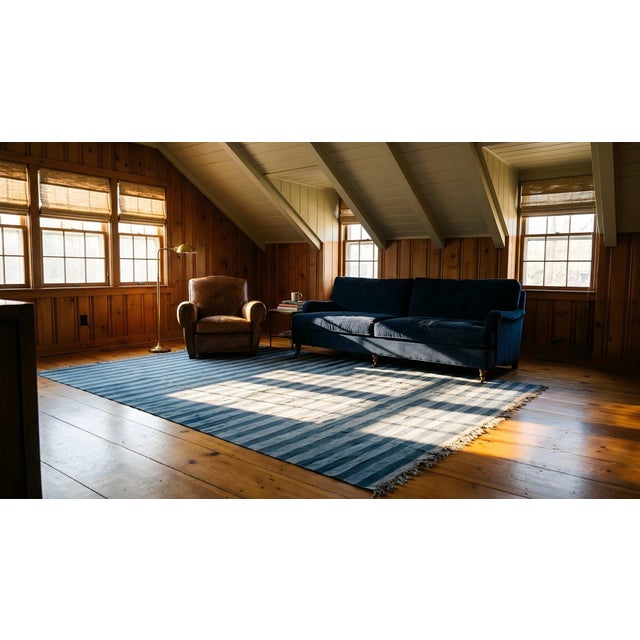Early 20th Century Indian Cotton Dhurrie Carpet ( 9'10'' x 14'10" - 300 x 452 ) For Sale - Image 11 of 12