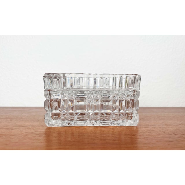 Mid-Century Modern Crystal Glass Stacking Ashtray and Box from Julia, Poland, 1960s, Set of 2 For Sale - Image 8 of 18