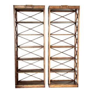 Charles Pollock Gustavian Etagere Bookcases - Set of 2 For Sale