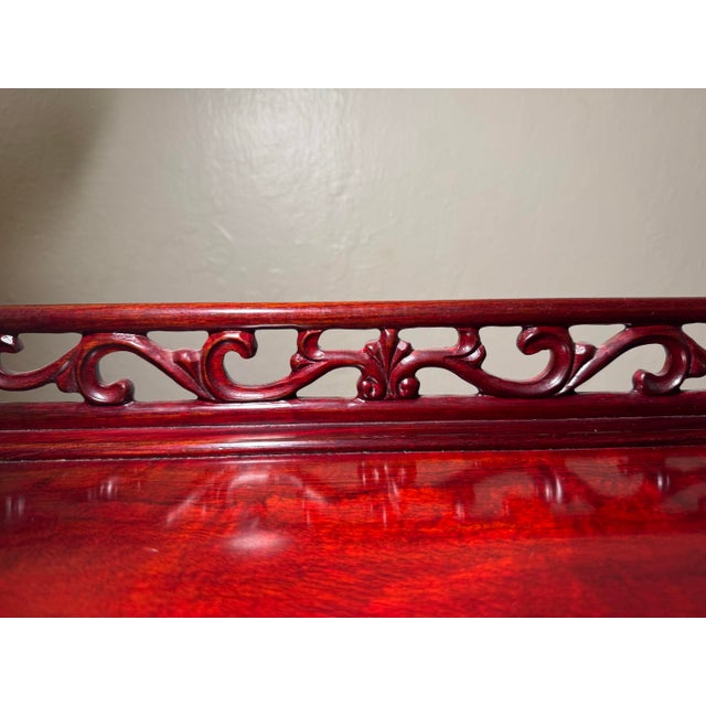 Brown Chinese Chinoiserie Asymmetric Étagère Display Cabinet With Pagoda Top- Bogu Jia For Sale - Image 8 of 12