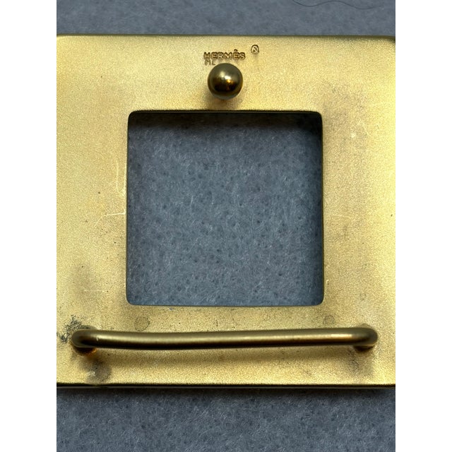 Black Hermes Medor Leather Belt W Gold Tone Buckle For Sale - Image 8 of 9