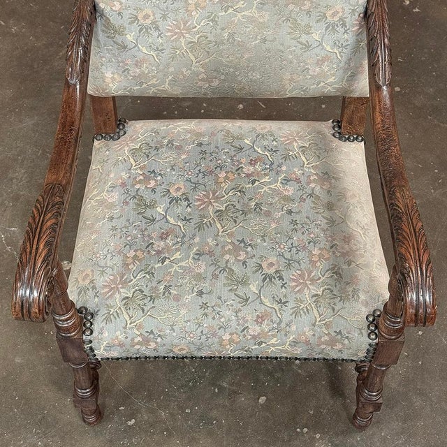 Pair Antique French Louis XIV Armchairs For Sale - Image 13 of 16