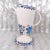 1980s Nueve San Isidro White Coffee Pot With Blue Floral Desgn For Sale - Image 4 of 8