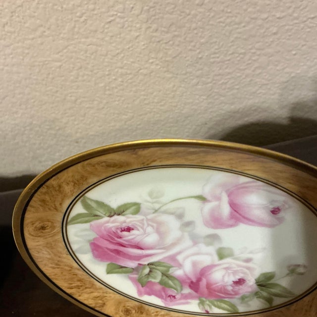 Vintage Royal Munich Porcelain Rose Cabinet Plates – Pair For Sale - Image 10 of 12