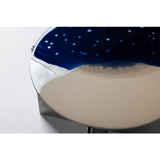 H9 Hand Decorated Metal & Aluminium Side Table by Studio Nyx For Sale - Image 6 of 18