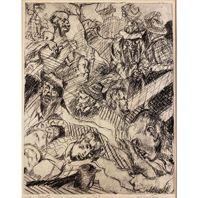 Lola Eve Stern Contemporary Black and White Lithograph Titled "Poverty" For Sale - Image 4 of 6