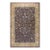 1940s Mid 20th Century Blue Navy Antique Hunting Handknotted Wool Carpet Rug For Sale