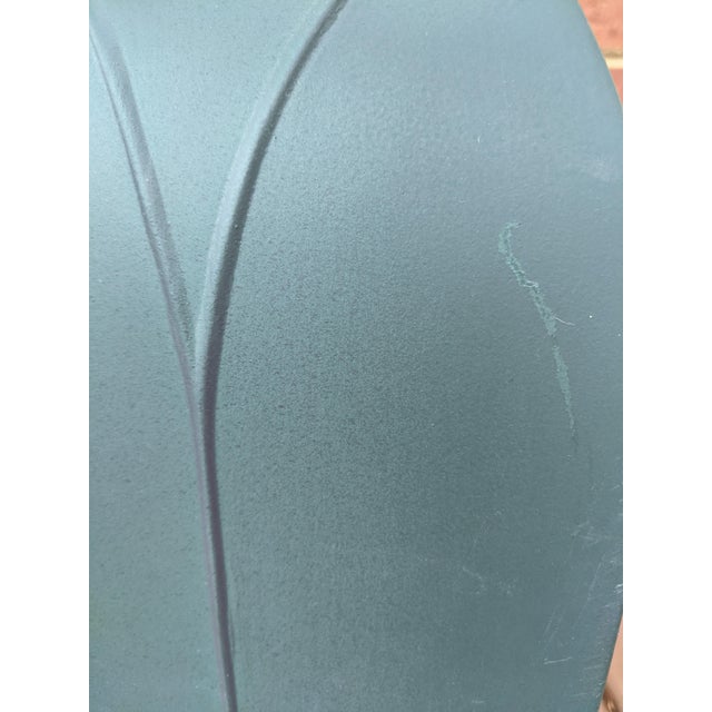 Vintage Royal Lapel Badge Green Ceramic Table Lamp by Drexel Heritage For Sale - Image 11 of 13