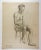 Mid-Century Modern 1950s Studio Drawing Seated Female Figure For Sale - Image 3 of 3
