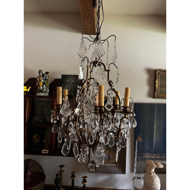 Antique Louis XV Style Crystal Chandelier For Sale - Image 12 of 13